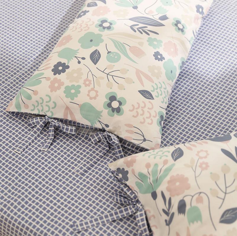 

Fairyfair pastoral flower leaf bedding set teen child kid,cotton  full queen home textile bed sheet pillow case duvet cover, Picture color