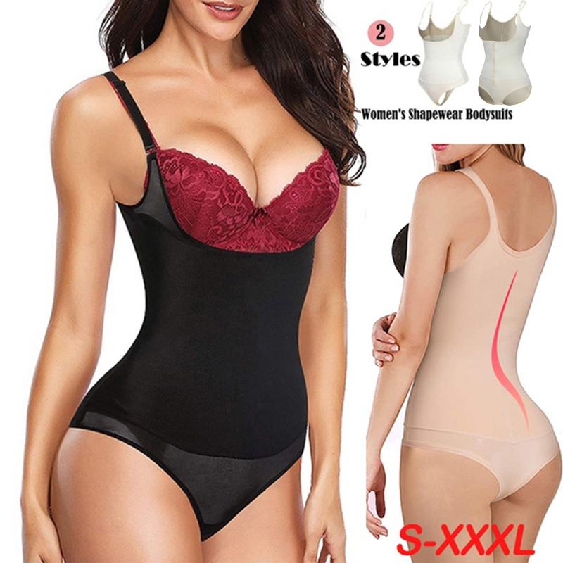 

Women Waist Trainer Bodysuit Tummy Control Corset Full Body Shaper Cincher Tank Top with Adjustable Straps Faja Shapewear, Beige
