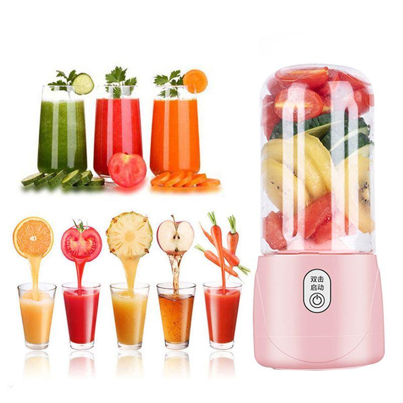 

400ml 4/6 Blades USB Electric Fruit Juicer Rechargeable Smoothie Maker Blenders Machine for Home Travel Gym Watermelon juice