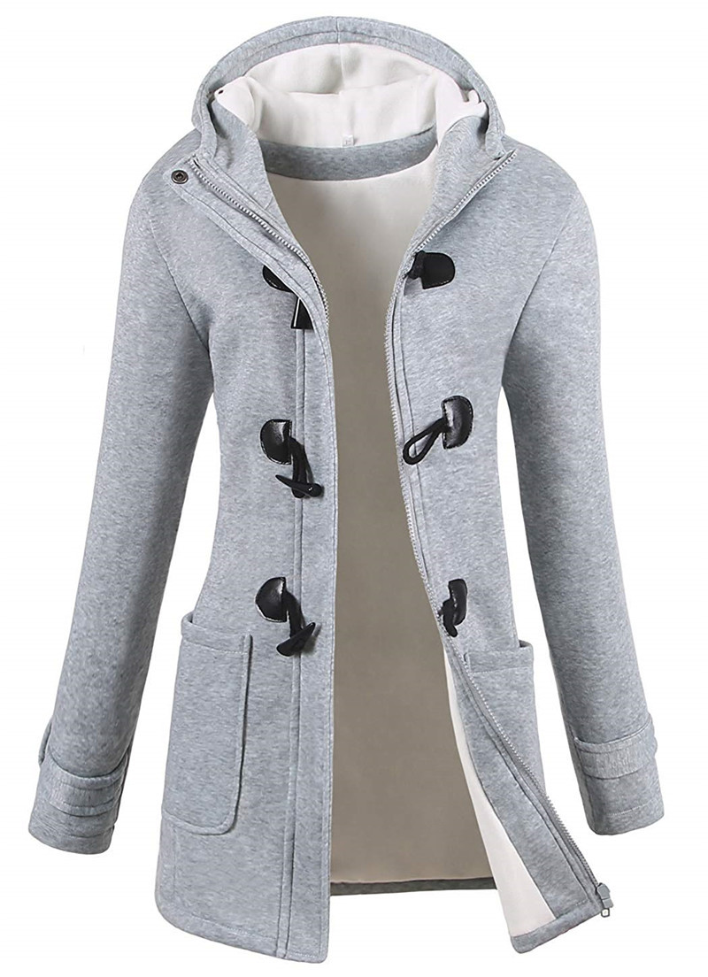 

Winter Mode In the Wool Mixed with Women Classic Peacecoat, Beige