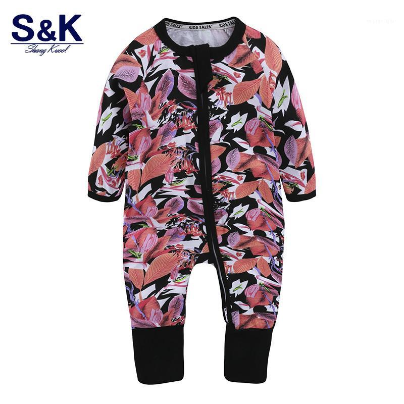 

New Arrival Baby Jumpsuit Long Sleeve Floral Romper Baby Clothes Girl Small Cotton Newborn Child Onesie Pajamas Overalls XH-3111, As photo