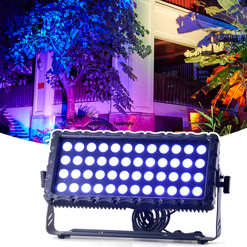 6pcs IP65 waterproof LED city color wash light 48x15w rgbwa 5in1 dimmable outdoor led lights wall washer-image-752703747