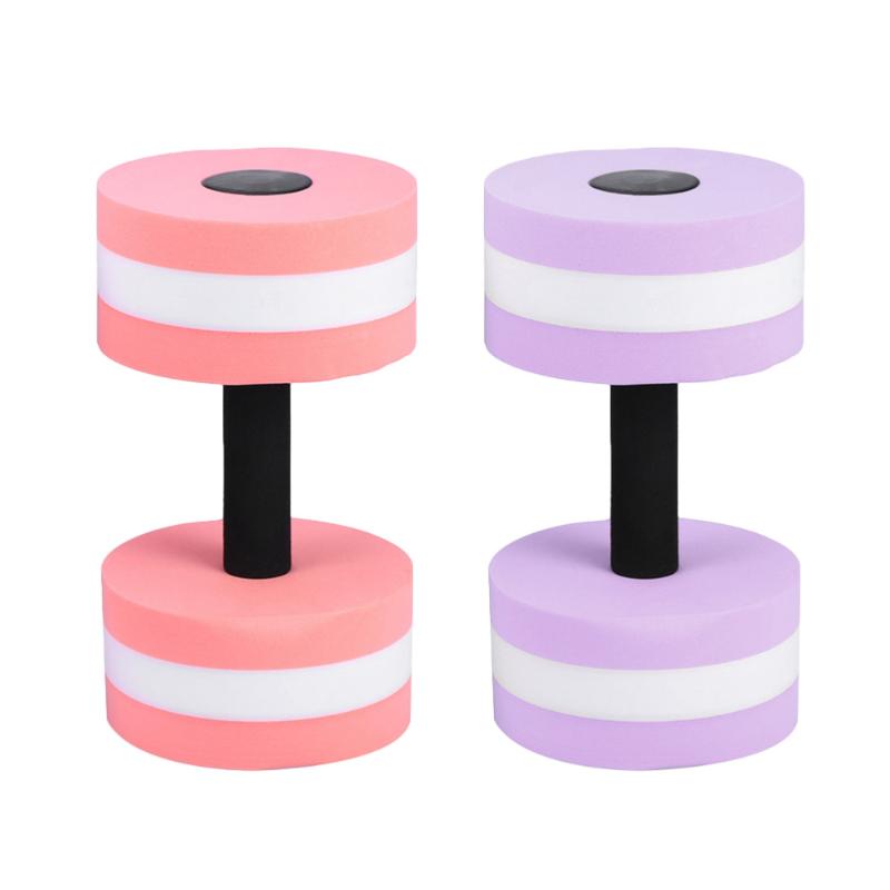 

2pcs Floating Dumbbell Durable Stylish Water Yoga Dumbbells Water Aerobics Barbells Aquatic Barbells Fitness Exercise Equipments, Red