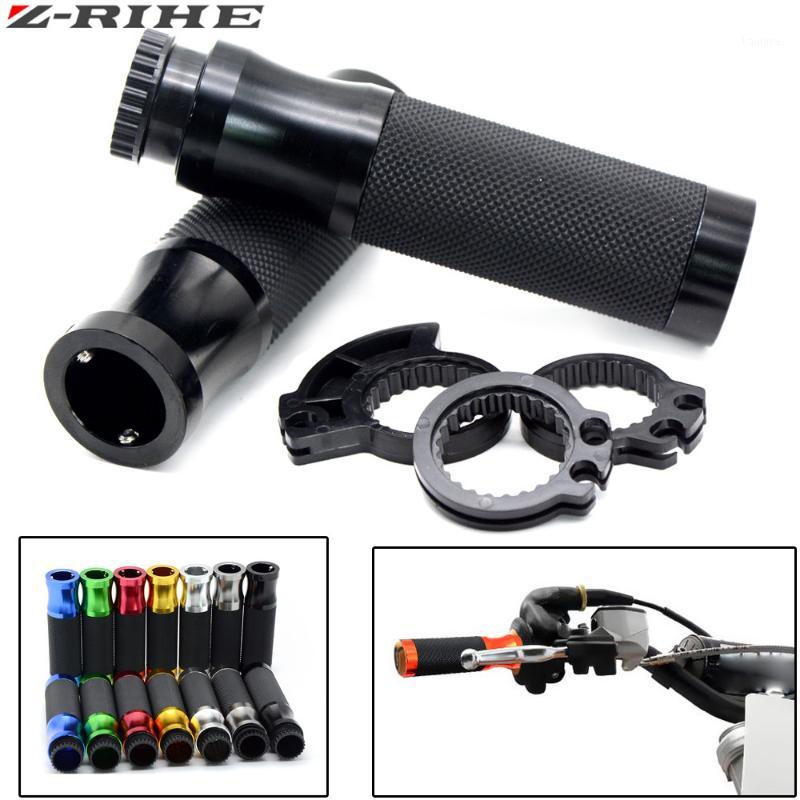 

Pair 7/8" 22mm Universal Motorcycle Handle Grips CNC Aluminum+Rubber Red Blue Gold For TMAX 530 2012-2021 500 2008-20111 Handlebars
