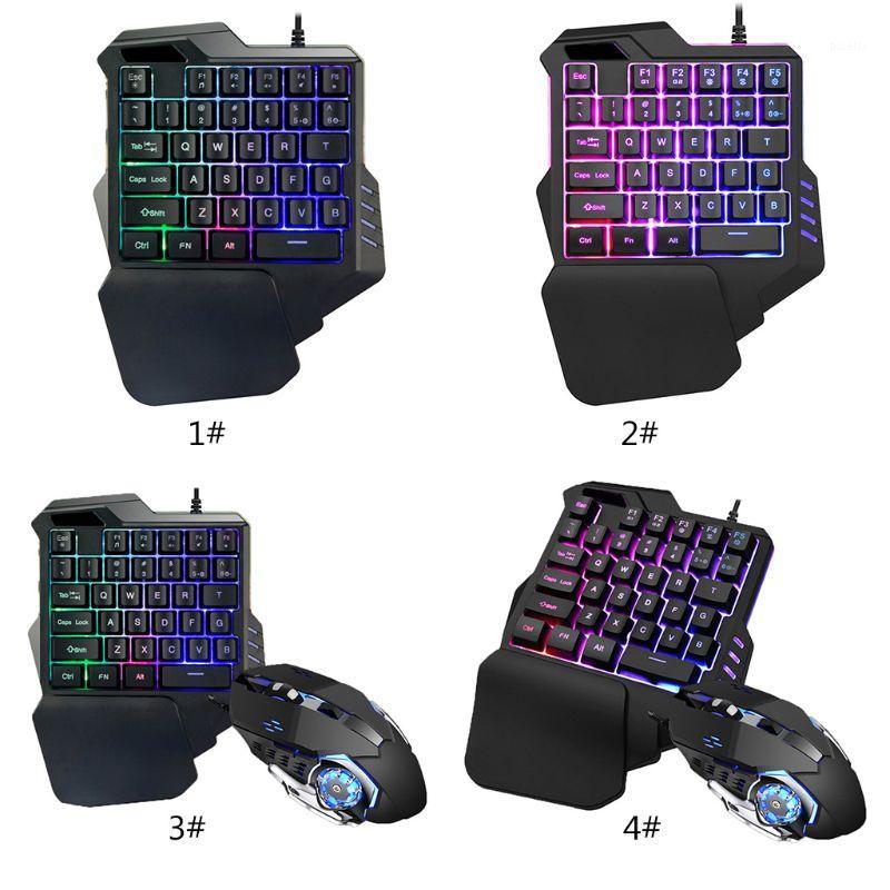 

Portable One-Handed Gaming Keyboard RGB Backlit Mini Gaming Keypad Ergonomic Game Controller for PC PS4 X-box Gamer1