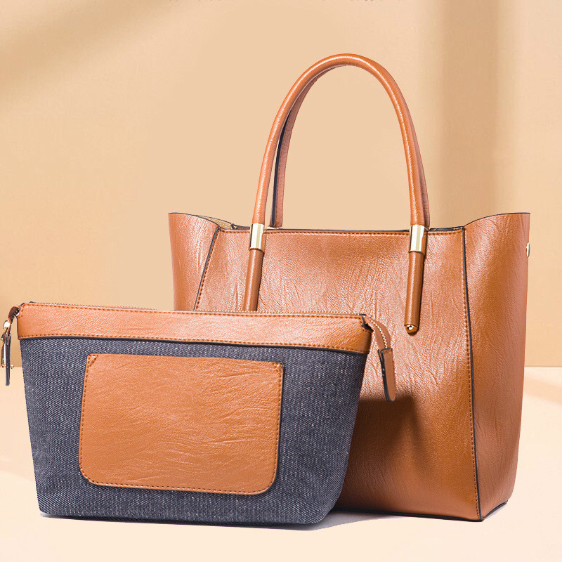 

2020 2 Set Leather Bags Plutonium Fashion Shoulder Top Strap Designer of Vintage Female Messenger Bag Sac to Main 0f9j, Black