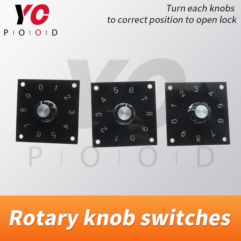 

YOPOOD live-action escape the room devices rotary knob switches turn each knobs to correct position to unlock TAKEGISM mechanism1