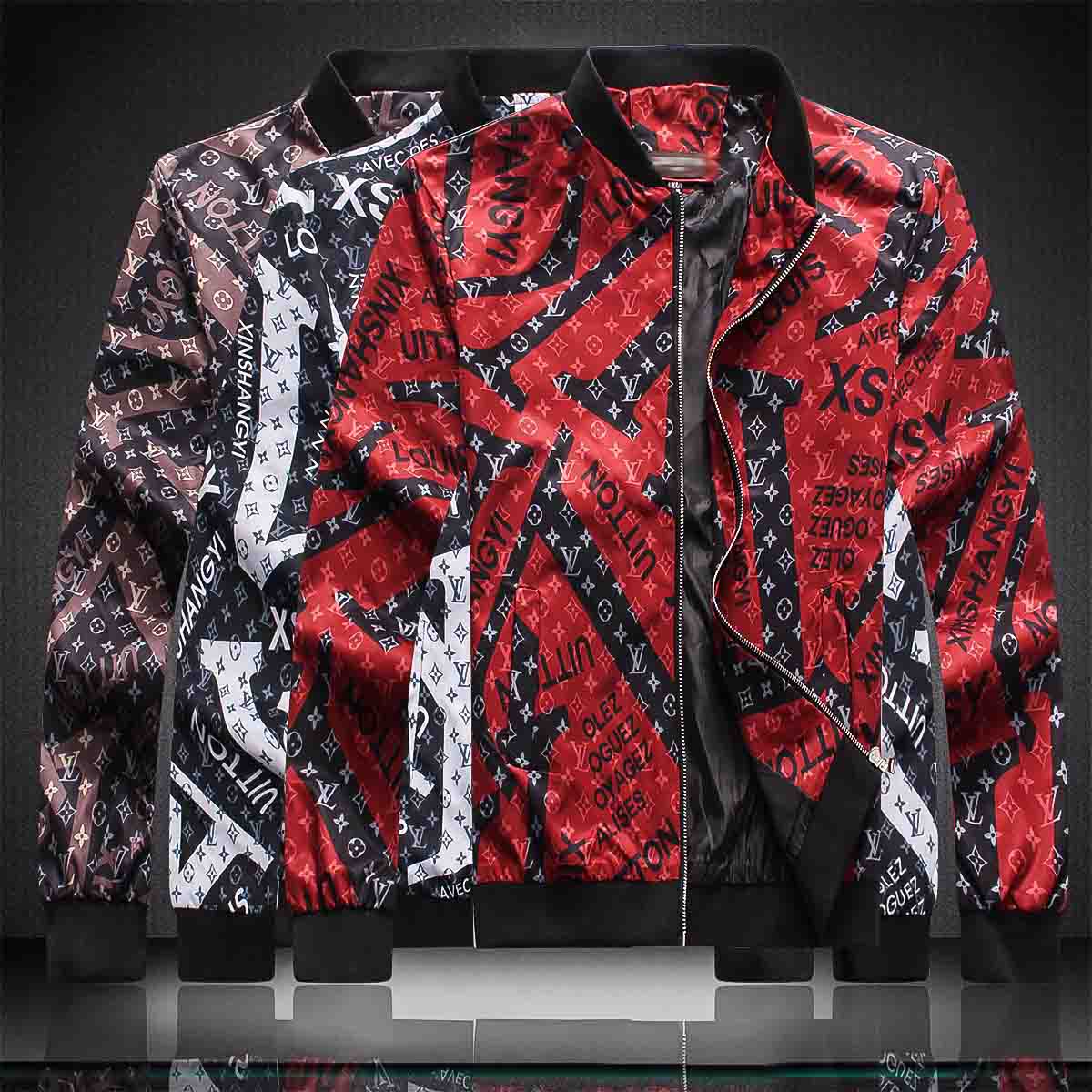 

2020 Men's Designer New Jacket Fashion Paris Men's Casual Fashion Letter Print Jacket High Quality Cotton Top Size M-XXL, Black;brown