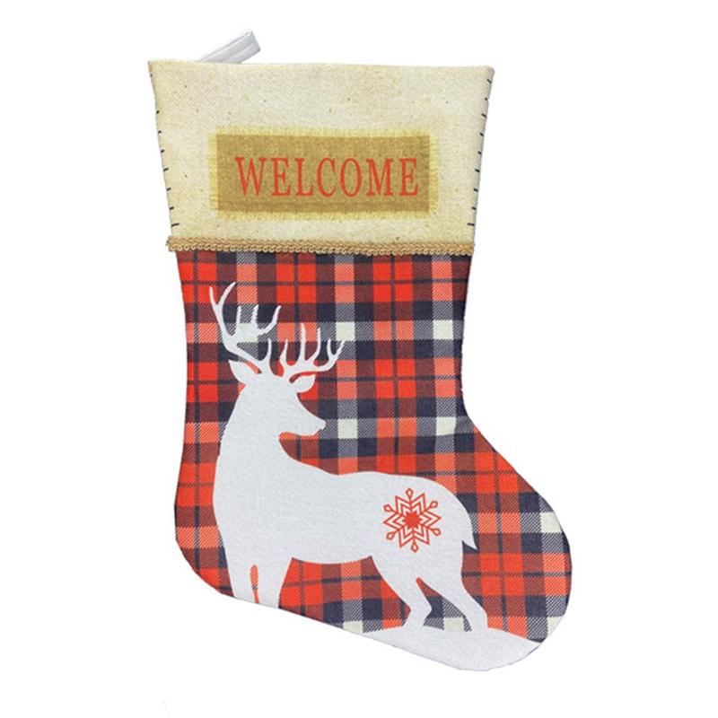 

Christmas Tree Hanging Gift Sock Christmas Decoration Stocking Sock Gift Candy Bags Lovely Bag For