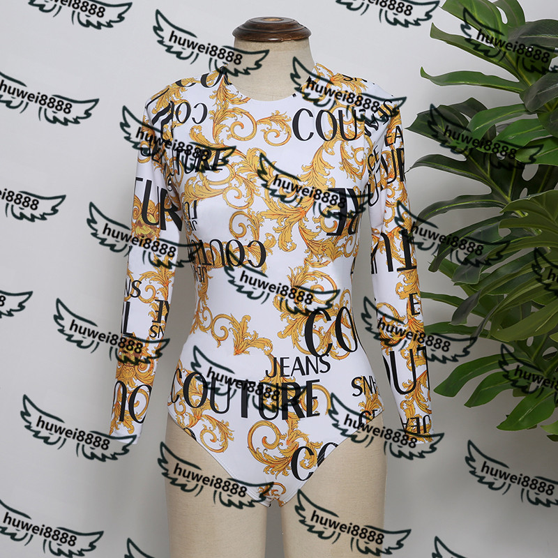 

Flowers Sleeve Swimwear Padded Push Up Women's One-piece Swimsuits Outdoor Beach Swimming Travel Bandage Designer Wear