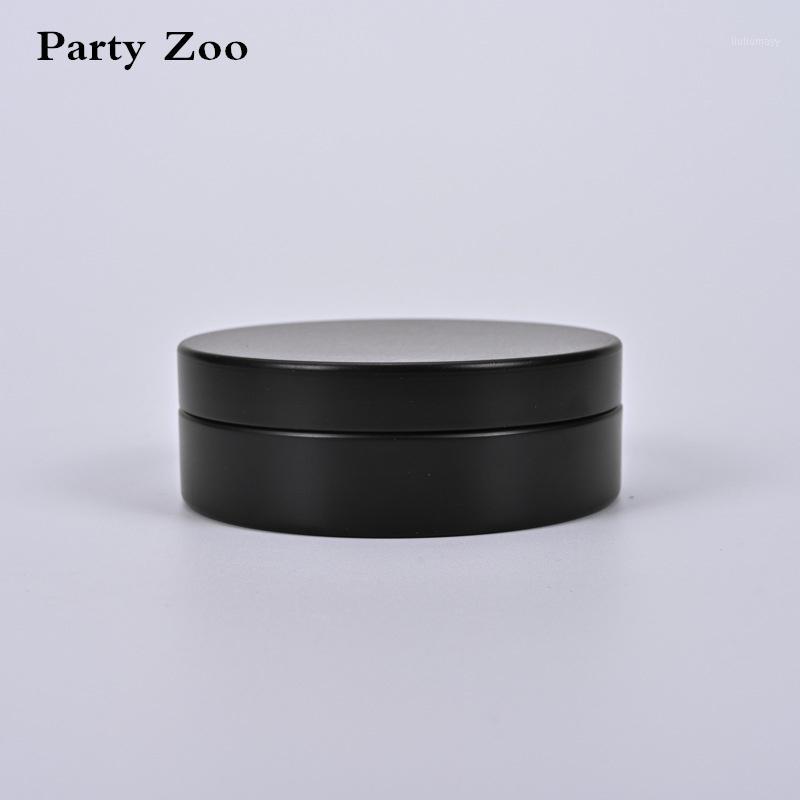 

80 X 100G Matte Black Aluminum Jar Cosmetics Cream Pot Tin Empty Metal Packing Container Slip Cap 80x28mm1