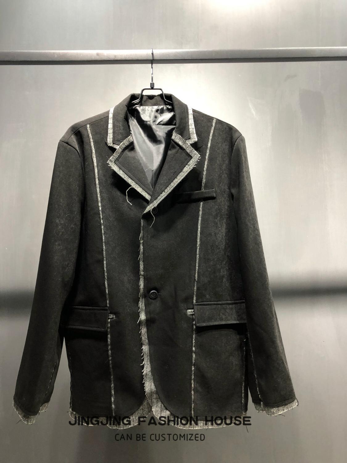 

2021 New Original Black Design Released Man Mosaic Suit Production ECUO