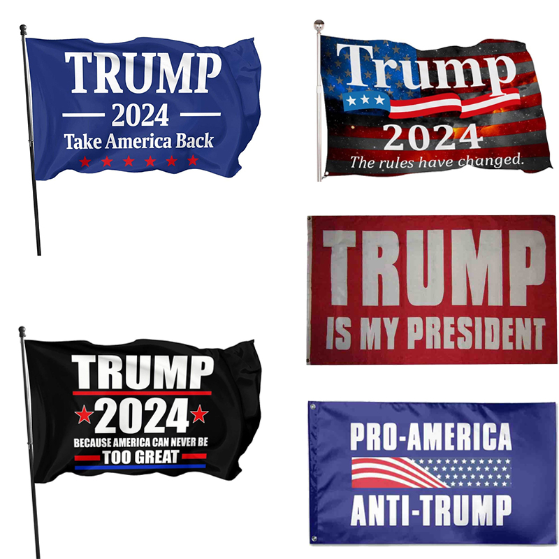 

2024 Trump Flag 90*150cm US Presidential Election Flag Polyester Material Trump 2024 Flags 5 Style XD24493