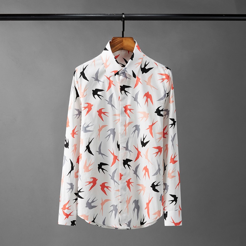 

Fashion Designer Slim Fit Men's Casual Shirts Mens Woman Top Quality Dress Shirts Long Sleeved Business Males Clothes Plus Size -4XL, White;black