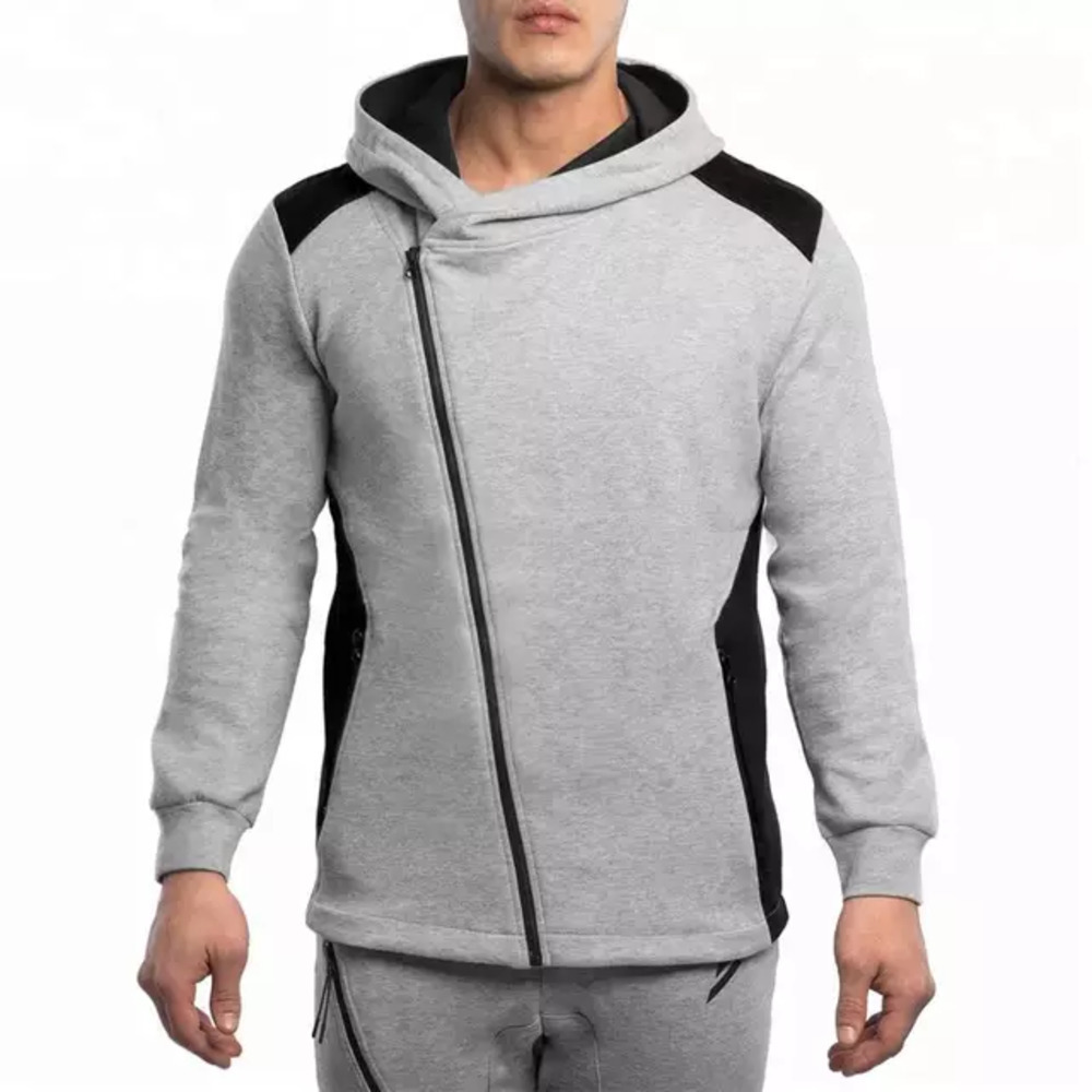 

New European Designer zipper wholesale hemp clothing customized mens hoodie, Beige