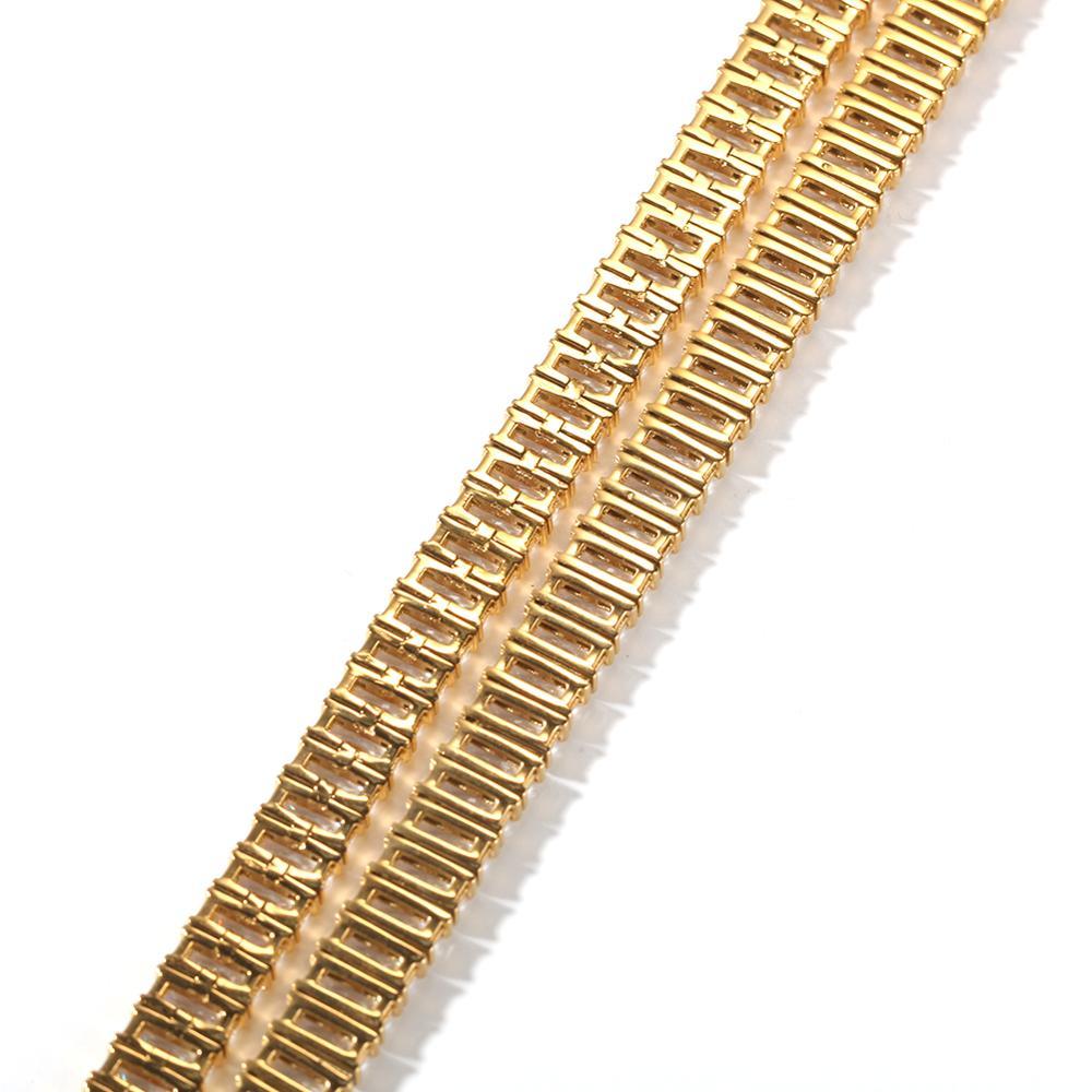 

and American European Hip-hop Stainless Steel Inlaid Zircon Square Male Necklace Simple Rock in the New Money Decoration Fashion Didl