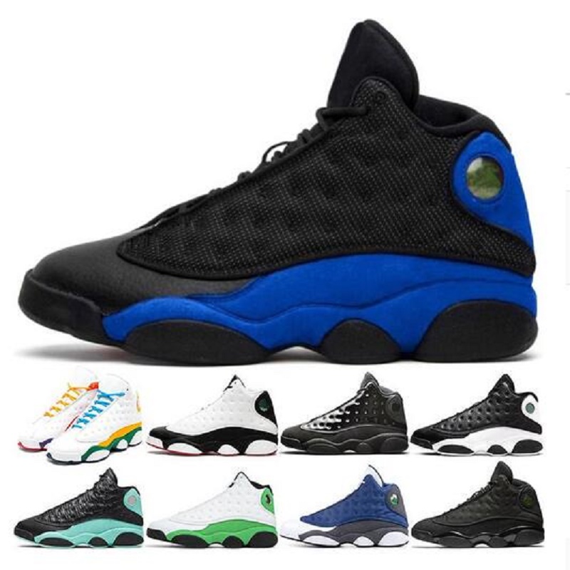 Jumpman 13 Hommes Chaussures de basketball 13s Hyper Royal Flint Hommes Baskets Inverser il a eu un jeu de jeu de jeux vert chanceux Sports Sneak