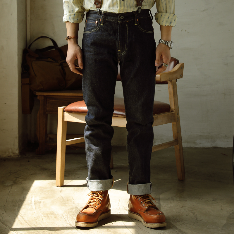 

Red made 14oz regular fit jeans a savageedge wash denim pants for man 2FM4, 14oz onewash