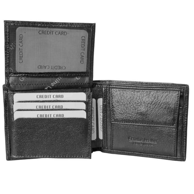 

Lederax Leather Wallet Men Holder Wallet Short Purse For Men, Black