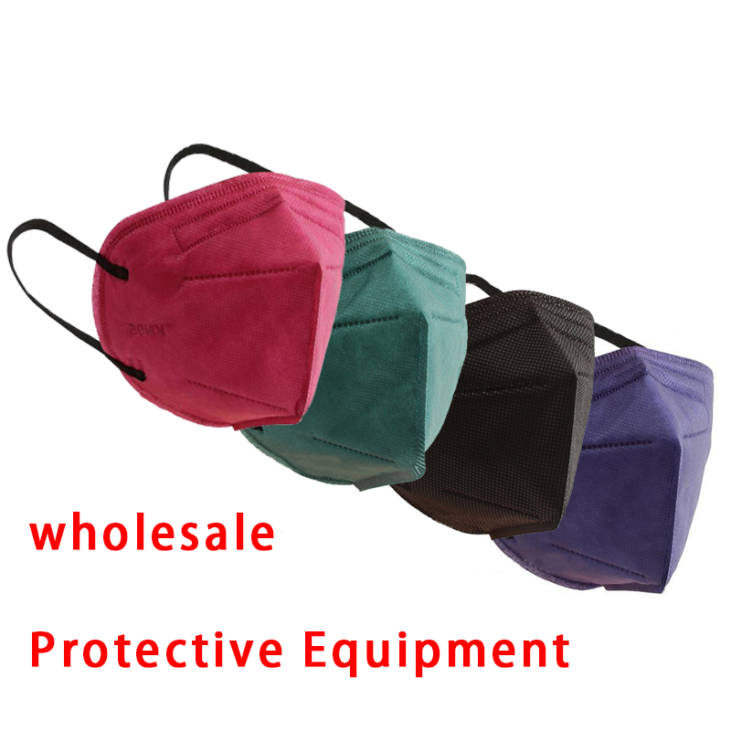 

KN95 mask colorful face mask Activated Carbon Reusable Breathable Respirator protective Black Blue White wholesale