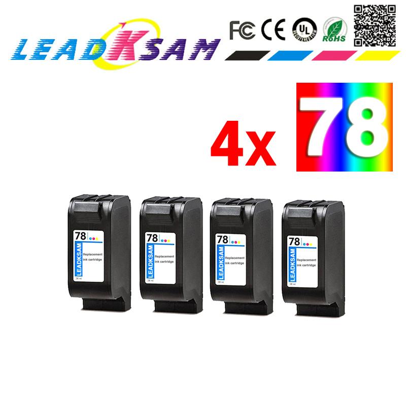 

4x replacement Ink Cartridge compatible for 78 Color for 78xl 1180c 1220c 1280 1600c 6122 Printer
