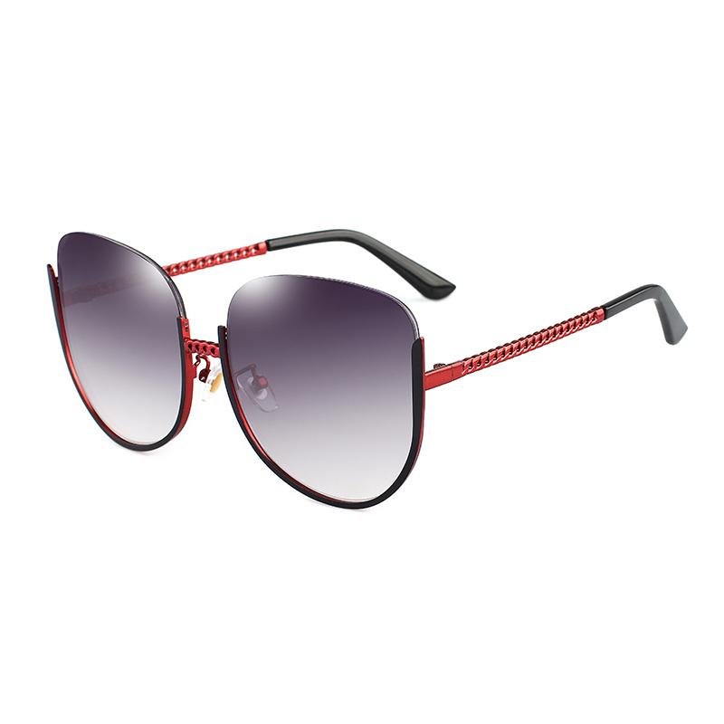 

BINGKING Brand Semi-Rimless Women Sunglasses Korean Fashion Oversized Metal Retro Resin Lenses 6331 UV400 Protection Eyewear