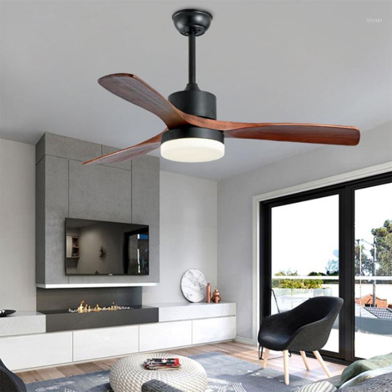 

Electric Fans 42 Inch LED Ceiling Fan Remote Control Wooden Home With Light 24w 220v Retro Living Room Dining Bedroom Dimming Cooling Fan1