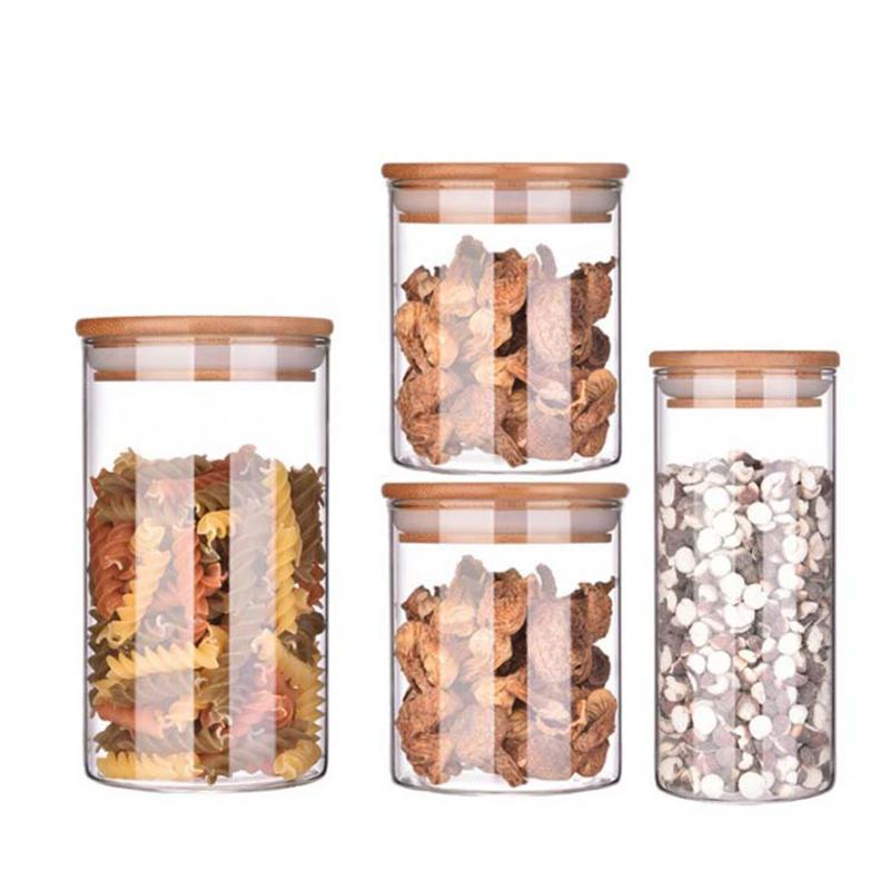

Glass Jar with Lid Cookie Jar Kitchen Jars candy for Spices Glass Container Organizer Storage Box