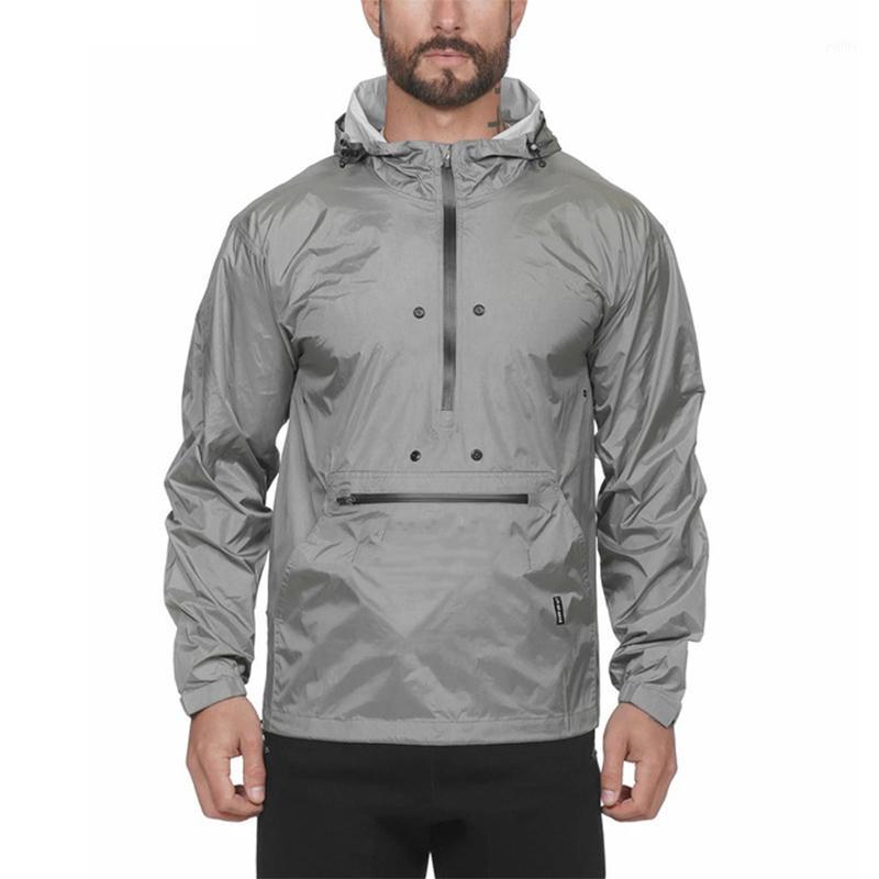 

Men Outdoor Quick Dry Sports Jackets Multifunction Breathable Sun protection Hooded Tops Climbing Fitness Fishing Clothing1, Black