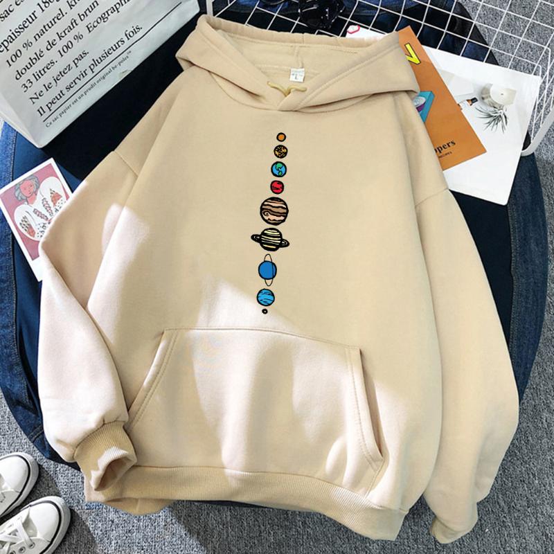 

Men's Hoodies & Sweatshirts Nine Planets Universe Solar System Print Men Hoodie Loose Pocket Hoody Autumn Oversize Sweatshirt Fashion Casual, Black