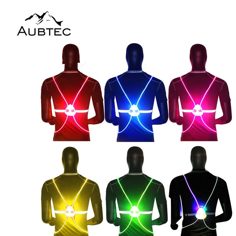 

LED Bike Light Vest For Outdoor Sports Cycling Fishing Safety Protective Vests Bike Bicycle Light Night Riding Running Jogging
