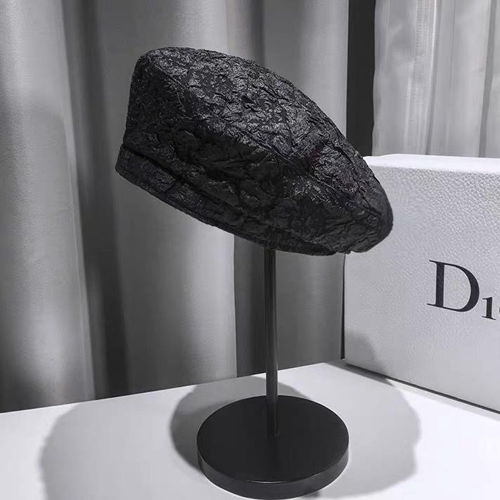 

New Fashion Fold Beret Women Summer Thin Japanese Octagonal Hat British Retro Beret Painter Hats special hat, White