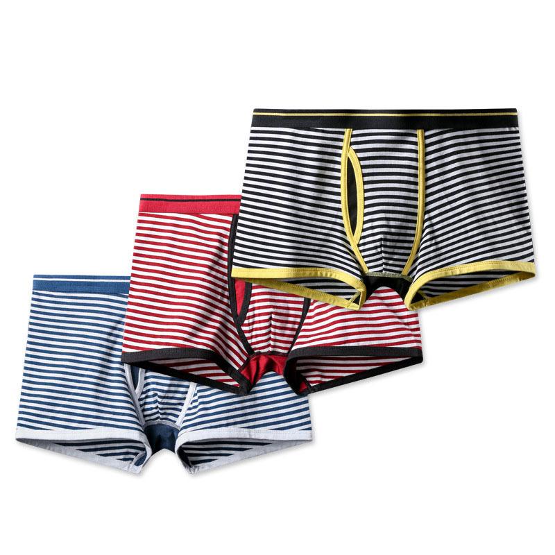 

Men Boxer Shorts Striped Cotton Underwear Plus Size Sexy Bugle Pouch Boxershorts Calzoncillos Hombre Slip Underpants Trunks 3XL