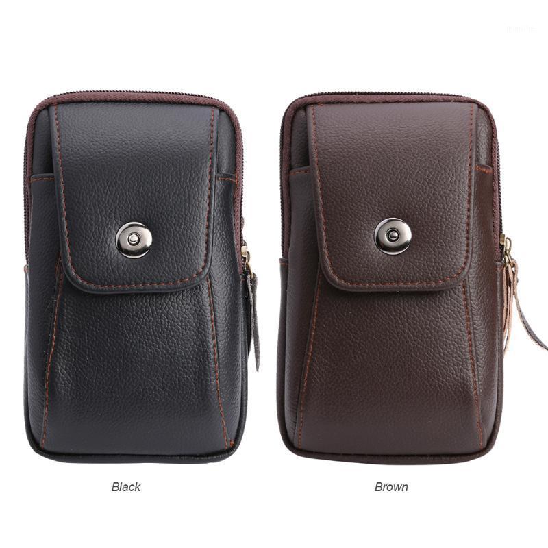 

Multi-Function Men Purse Leather Zipper Card Clutch Flap Wallet Belt Bags1, Black