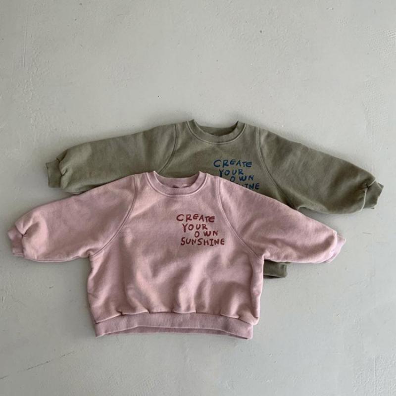 

2021 New Spring Baby Boys Girls Pullover Sweatshirts Letter Cotton Toddler Kids Long Sleeves Fleece Hoodies Children Clothing Ns0e, 22d1122green