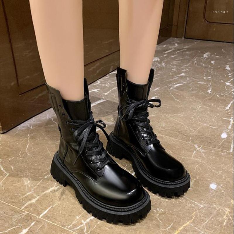 

Ankle Boots Women Ladies Boots Women Shoes Woman Fashion Wedge Heel Round Toe PU Short 2021 Autumn New Short1, Black