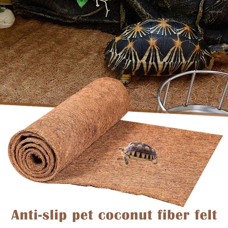 

Reptile Carpet Coconut Fiber Tortoise Carpet Mat for Pet Terrarium Liner Reptile Supplies for Lizard Snake Chameleon Bes1, 60x100cm
