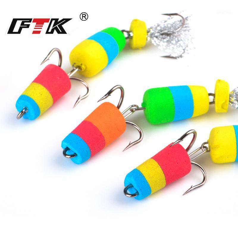 

FTK 4pcs/pack Fishing Lure Soft Lure Swim baits Silicone Wobbler Bass Insect Bait Minnow Floats Jig head Swivel1