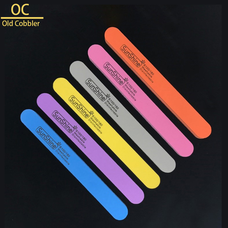 

Old cobbler custom nail tools Sponge file Color Nail Strips polish strips LOGO customization and wholesale Free shipping