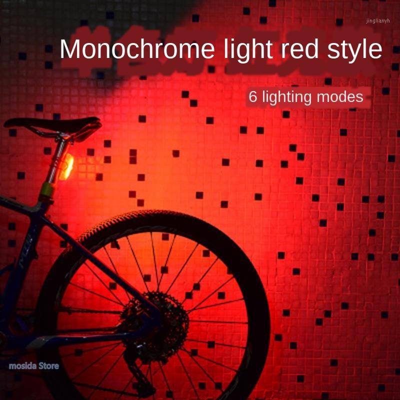 

10pcs Bicycle taillights mountain bike road bike BMX USB charging tricolor light compact highlight night warning light1