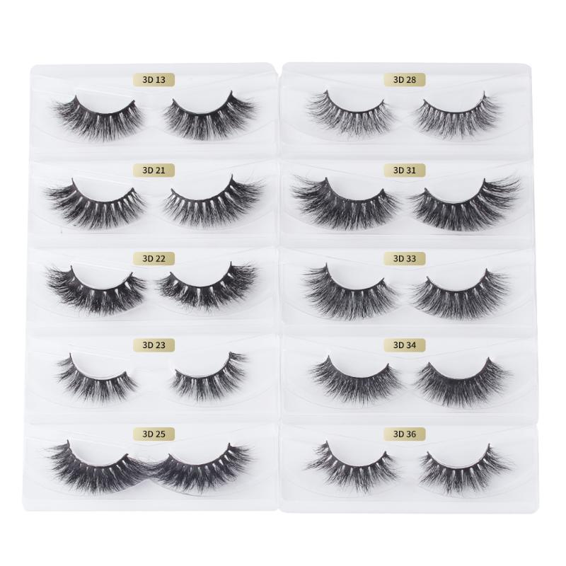 

Thinkshow 10/20/30 pairs 3D Mink Lashes 100% Cruelty-free Natural Long Real Mink Eyelashes Dramatic Eyelashes in Bulk