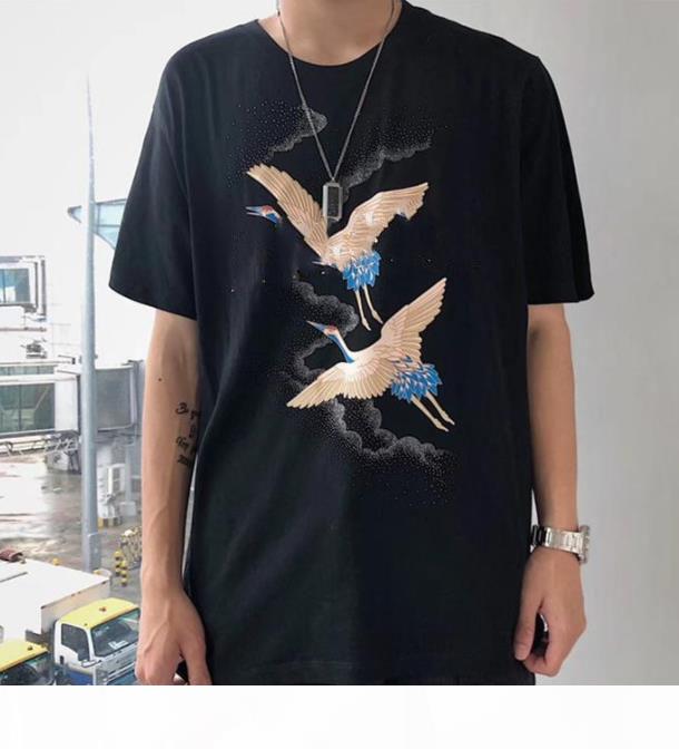 

Fashion-T-Shirts Summer Crane Designer T-Shirts Straight Fire White Men Women Black Tees Cotton Man Cheap Apparel, White;black