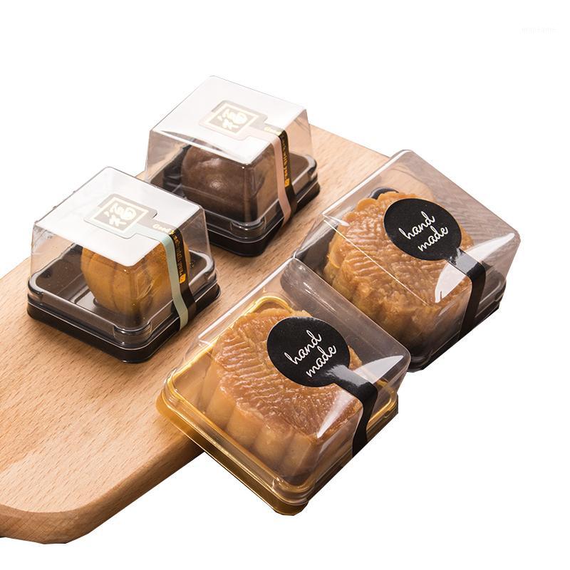 

100pcs Plastic transparent sugar box Egg yolk crisp moon cake blister box Party Pack sugar1