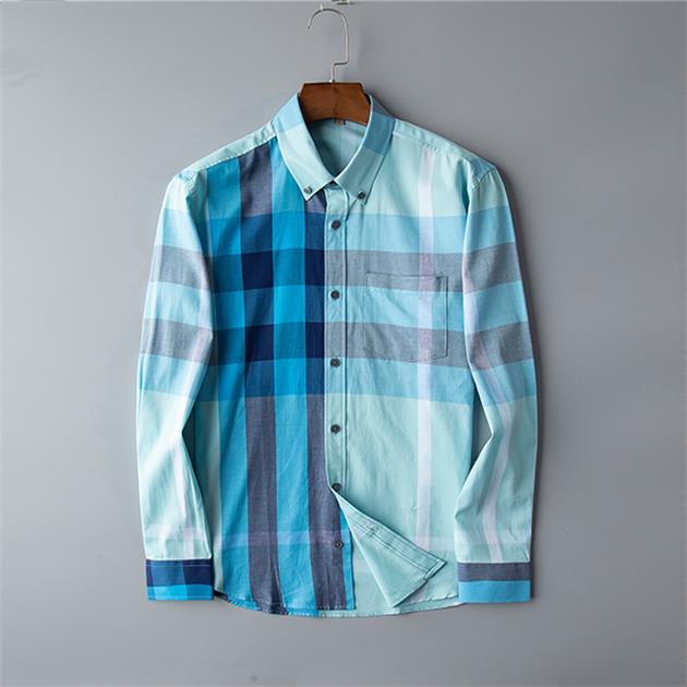 

Luxury designers fashion men's shirts designers casual slim long sleeves business shirts printed autumn formal cotton shirts M-4XL#02, Green