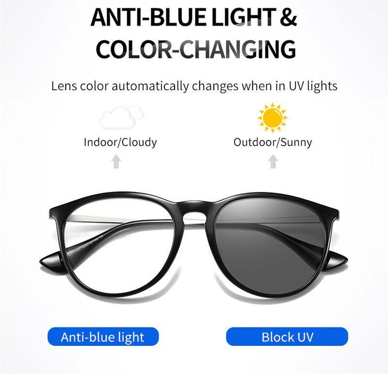 

2020 New Women Blue Light Blocking Glasses Men Outdoor Photochromic Sunglasses Anti Blue Ray Computer Glasses UV4001