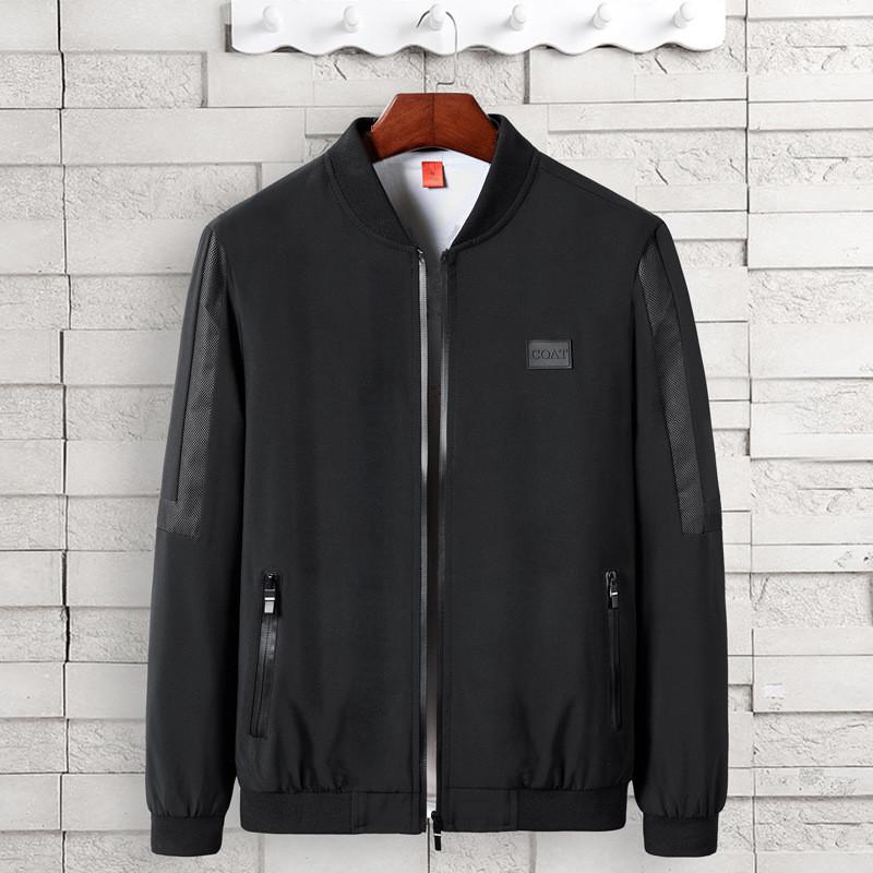 

MRMT 2020 Brand Spring Men's Jackets Student Casual Jacket Male Color Matching Overcoat for Male Slim Collar Jacket Clothing, Black