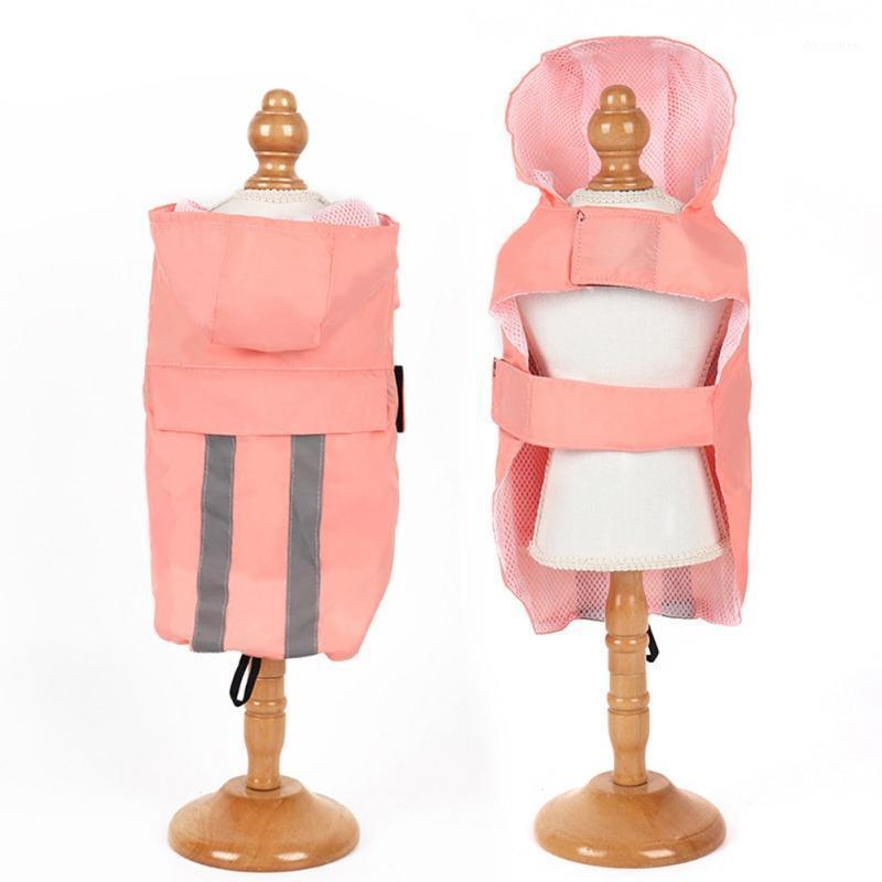 

Pet Dog Raincoat Hooded Reflective Clothing Waterproof Jacket for Dogs Soft Breathable Sunscreen Dog Clothes Hooded Rain1, Black