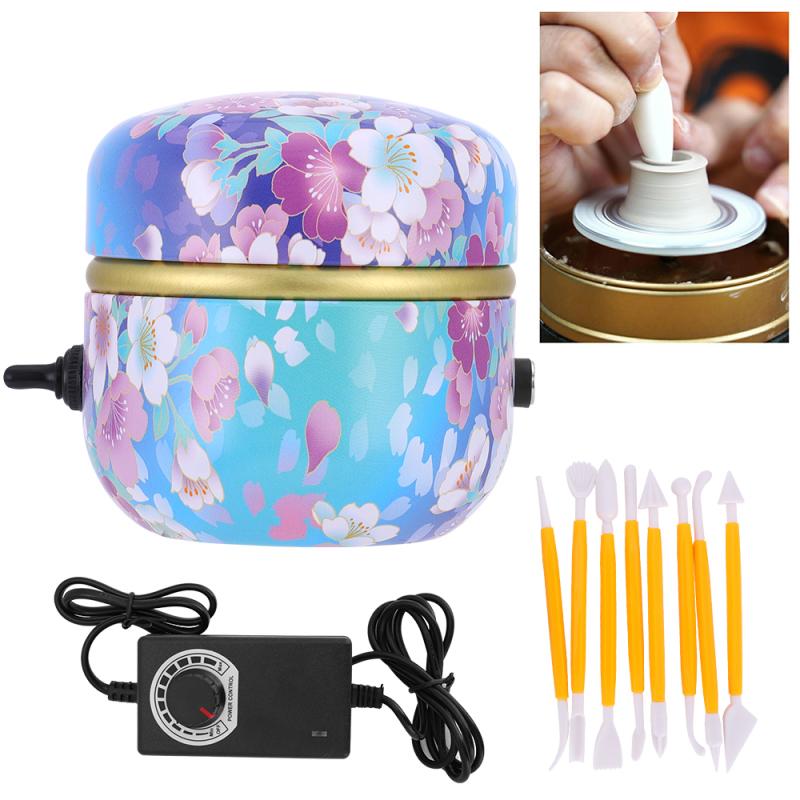 

Mini Pottery Machine 2000 RPM mini Pottery Machine Electric Wheel DIY Clay Tools Adult Children Ceramic Art With Tray