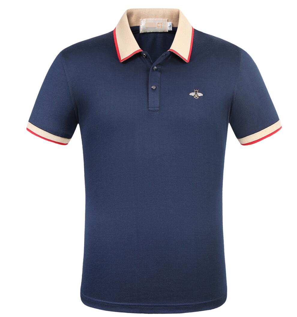 

Cotton Polos Shirt Men Solid Slim Fit Short Sleeve Patchwork Fashion Streetwear Male Polo, 16