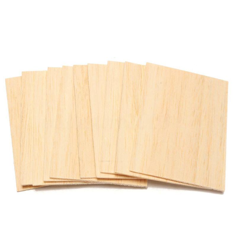

10Pcs Balsa Wood Sheets Wooden Plate 150*100*2mm For House Ship Craft Model DIY